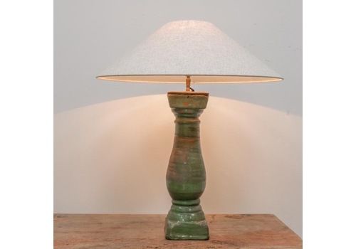 Vintage Pink Glass Table Lamp