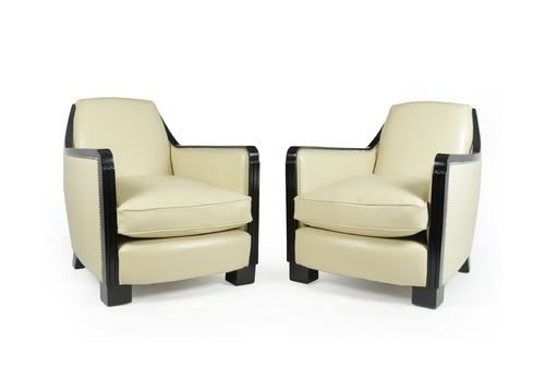 Art Deco Leather Armchair