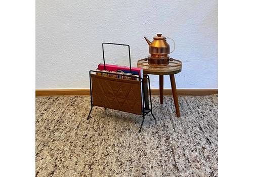 Leather Magazine Rack