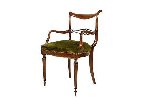 Vintage Green Velvet Armchairs