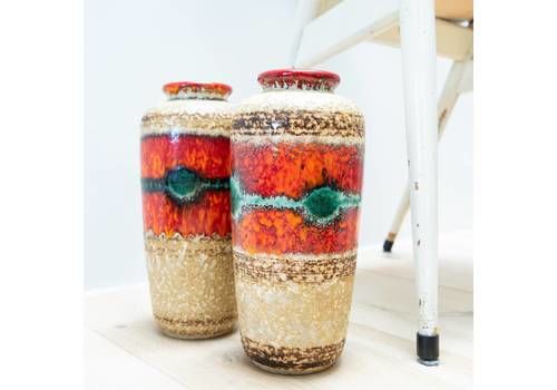 Vintage Orange Vases